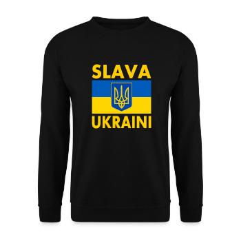 Slava ukraini - Sweat-shirt Unisexe - noir - Devant - Alina (178cm) & Michal (187cm)