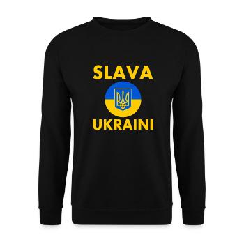 Slava ukraini - Unisex Sweatshirt - black - Front - Alina (178cm) & Michal (187cm)