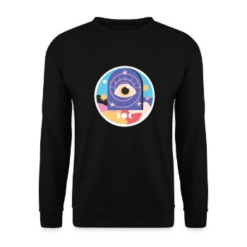 HYPER EYES - Sweat-shirt Unisexe - noir - Devant - Alina (178cm) & Michal (187cm)