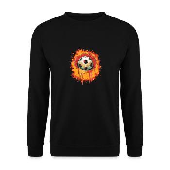 Fußball Ball - Unisex Pullover - Schwarz - Vorne - Alina (178cm) & Michal (187cm)