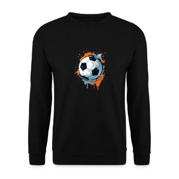 Ballon de football - Sweat-shirt Unisexe - noir - Devant - Alina (178cm) & Michal (187cm)
