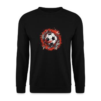 Ballon de football - Sweat-shirt Unisexe - noir - Devant - Alina (178cm) & Michal (187cm)