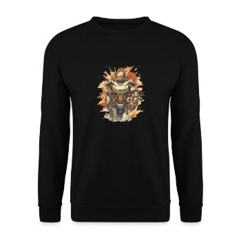 Mecha - Unisex Sweatshirt - black - Front - Alina (178cm) & Michal (187cm)