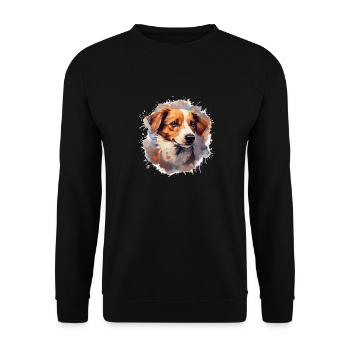 Chien - Sweat-shirt Unisexe - noir - Devant - Alina (178cm) & Michal (187cm)