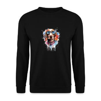 Chien - Sweat-shirt Unisexe - noir - Devant - Alina (178cm) & Michal (187cm)