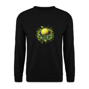 Tennis ball - Unisex Sweatshirt - black - Front - Alina (178cm) & Michal (187cm)