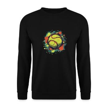 Tennis ball - Unisex Sweatshirt - black - Front - Alina (178cm) & Michal (187cm)