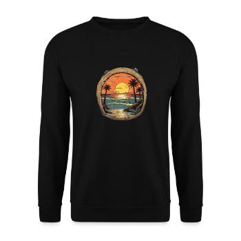 Strand - Unisex Pullover - Schwarz - Vorne - Alina (178cm) & Michal (187cm)