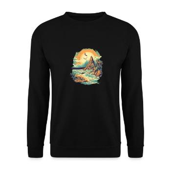 Beach - Unisex Sweatshirt - black - Front - Alina (178cm) & Michal (187cm)