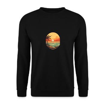 Strand - Unisex Pullover - Schwarz - Vorne - Alina (178cm) & Michal (187cm)