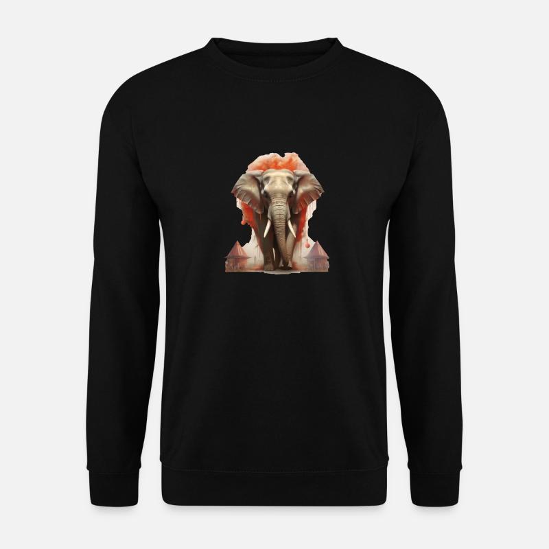 Elefant - Unisex Pullover - Schwarz