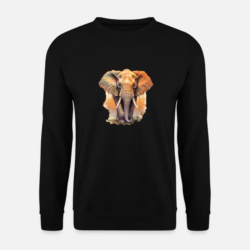 Elefant - Unisex Pullover - Schwarz