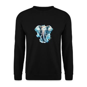 Elephant - Unisex Sweatshirt - black - Front - Alina (178cm) & Michal (187cm)