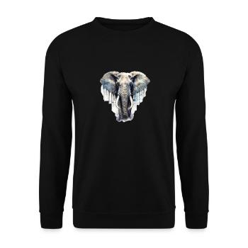Elephant - Unisex Sweatshirt - black - Front - Alina (178cm) & Michal (187cm)