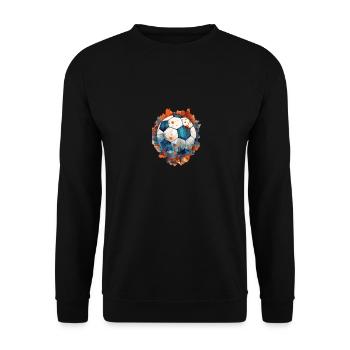 Ballon de football - Sweat-shirt Unisexe - noir - Devant - Alina (178cm) & Michal (187cm)