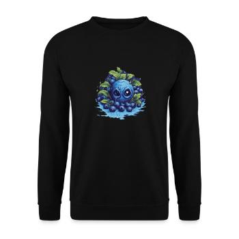 Blaubeere - Unisex Pullover - Schwarz - Vorne - Alina (178cm) & Michal (187cm)