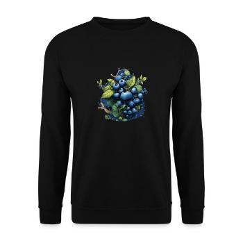 Blaubeere - Unisex Pullover - Schwarz - Vorne - Alina (178cm) & Michal (187cm)