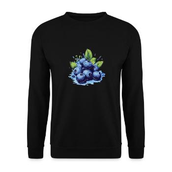 Blaubeere - Unisex Pullover - Schwarz - Vorne - Alina (178cm) & Michal (187cm)