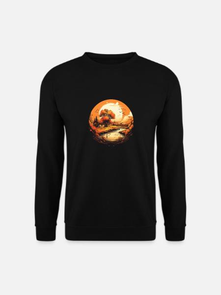 Herbstliche Landschaft - Unisex Pullover - Schwarz