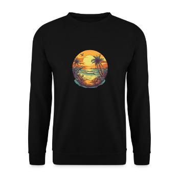 Strand - Unisex Pullover - Schwarz - Vorne - Alina (178cm) & Michal (187cm)