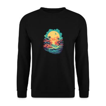 Strand - Unisex Pullover - Schwarz - Vorne - Alina (178cm) & Michal (187cm)