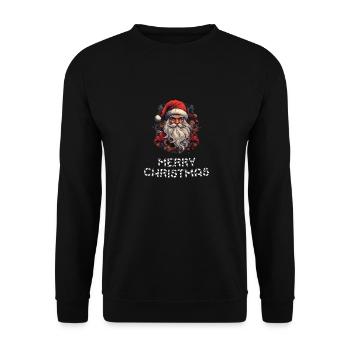 Weihnachtsmann - Marry Christmas - Unisex Pullover - Schwarz - Vorne - Alina (178cm) & Michal (187cm)