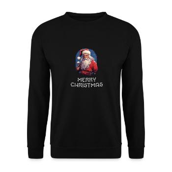 Santa Claus - Marry Christmas - Unisex Sweatshirt - black - Front - Alina (178cm) & Michal (187cm)