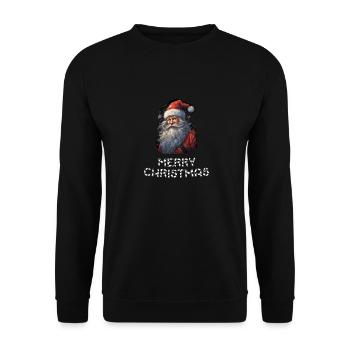 Weihnachtsmann - Marry Christmas - Unisex Pullover - Schwarz - Vorne - Alina (178cm) & Michal (187cm)