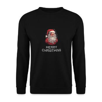 Weihnachtsmann - Marry Christmas - Unisex Pullover - Schwarz - Vorne - Alina (178cm) & Michal (187cm)