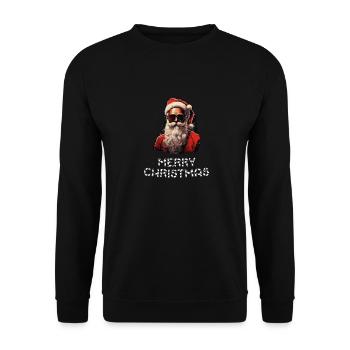 Santa Claus - Marry Christmas - Unisex Sweatshirt - black - Front - Alina (178cm) & Michal (187cm)