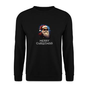 Santa Claus - Marry Christmas - Unisex Sweatshirt - black - Front - Alina (178cm) & Michal (187cm)