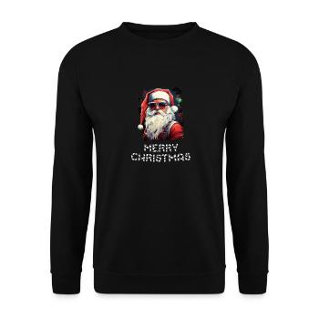 Santa Claus - Marry Christmas - Unisex Sweatshirt - black - Front - Alina (178cm) & Michal (187cm)
