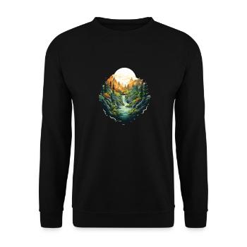 Paysage - Sweat-shirt Unisexe - noir - Devant - Alina (178cm) & Michal (187cm)