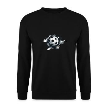 Fußball Ball - Unisex Pullover - Schwarz - Vorne - Alina (178cm) & Michal (187cm)