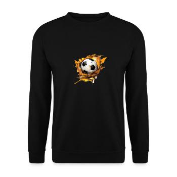 Fußball Ball - Unisex Pullover - Schwarz - Vorne - Alina (178cm) & Michal (187cm)