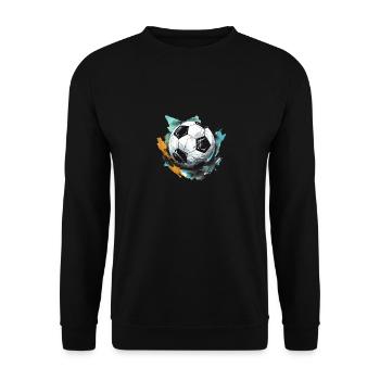 Soccer Ball - Unisex Sweatshirt - black - Front - Alina (178cm) & Michal (187cm)