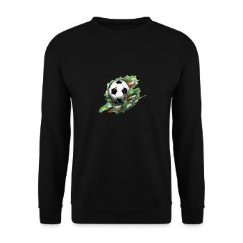 Fußball Ball - Unisex Pullover - Schwarz - Vorne - Alina (178cm) & Michal (187cm)