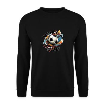 Balle de football - Quelle sauvegarde! - Sweat-shirt Unisexe - noir - Devant - Alina (178cm) & Michal (187cm)
