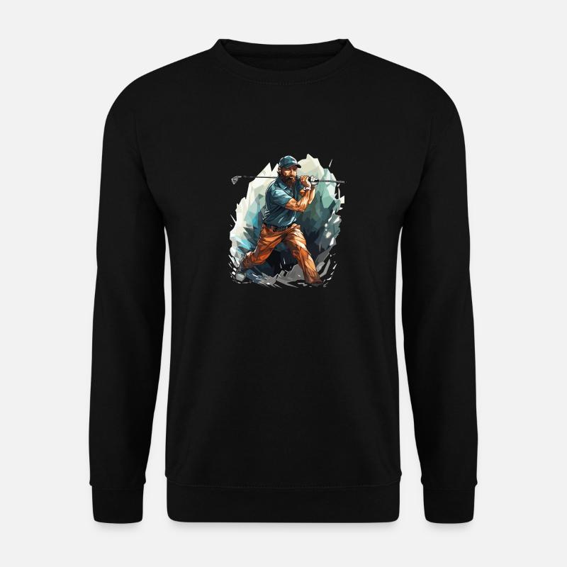 Golf Player - Illustration - Unisex Sweatshirt - black