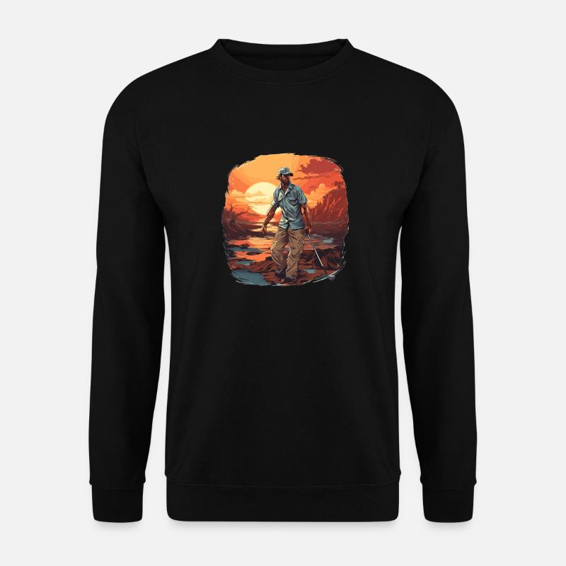 Golf Spieler - Illustration - Unisex Pullover - Schwarz