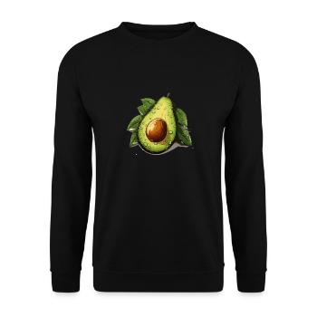 Avocado - Illustration - Unisex Sweatshirt - black - Front - Alina (178cm) & Michal (187cm)