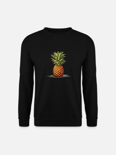 Pineapple - illustration - Unisex Sweatshirt - black