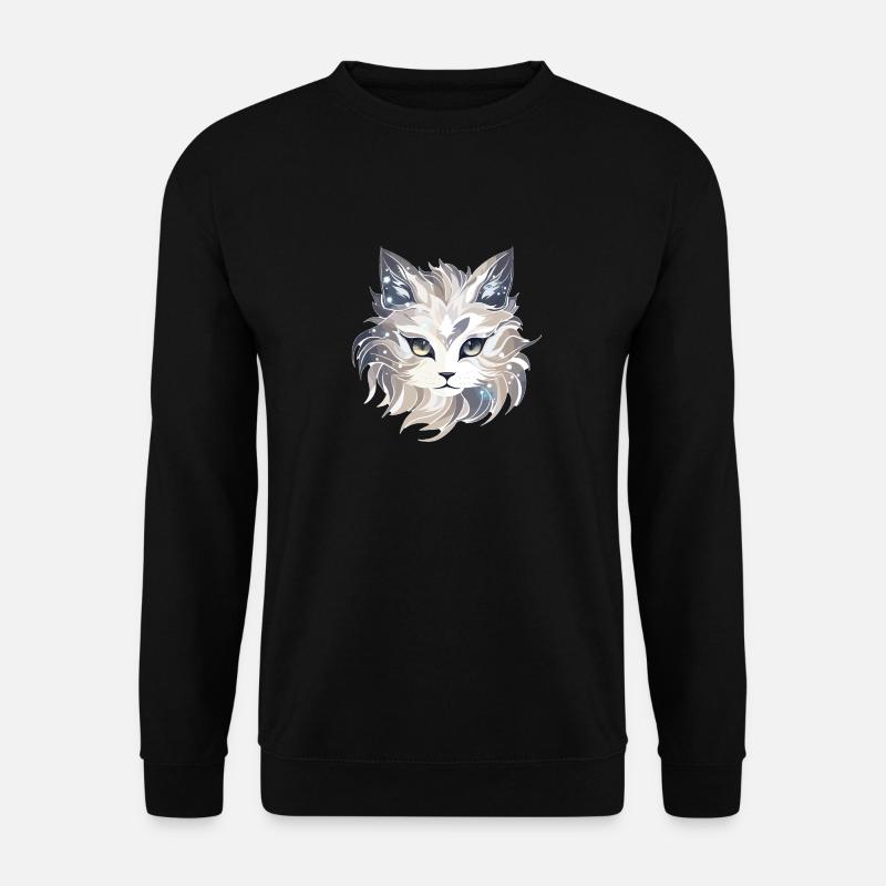 Cat - illustration - Unisex Sweatshirt - black