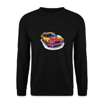 Auto - Illustration - Unisex Pullover - Schwarz - Vorne - Alina (178cm) & Michal (187cm)