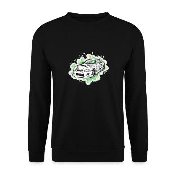 Auto - Illustration - Unisex Pullover - Schwarz - Vorne - Alina (178cm) & Michal (187cm)