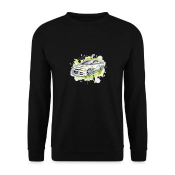 Car - Illustration - Unisex Sweatshirt - black - Front - Alina (178cm) & Michal (187cm)