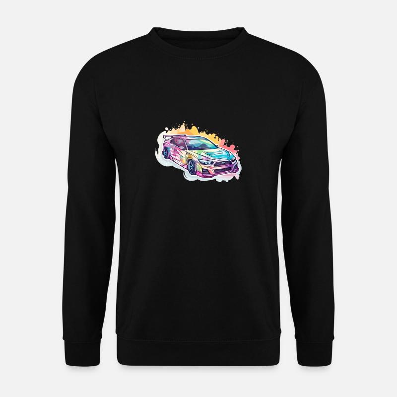 Auto - Illustration - Unisex Pullover - Schwarz