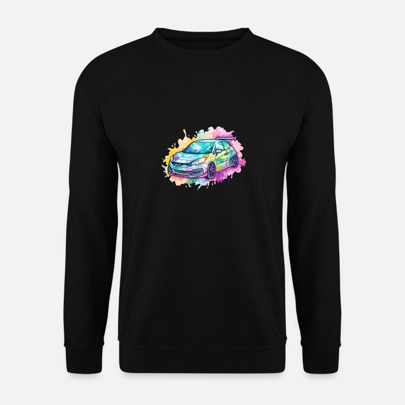Auto - Illustration - Unisex Pullover - Schwarz