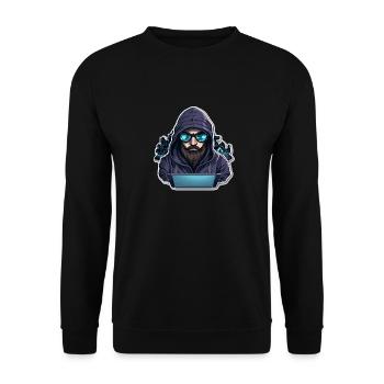 Hacker éthique - Illustration - Sweat-shirt Unisexe - noir - Devant - Alina (178cm) & Michal (187cm)
