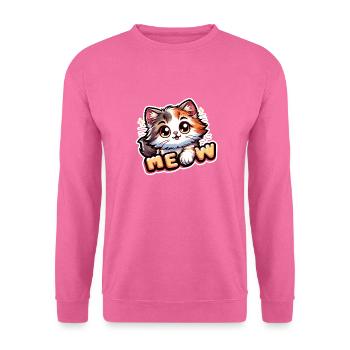 Miaou - Illustration de chat - Sweat-shirt Unisexe - rose - Devant